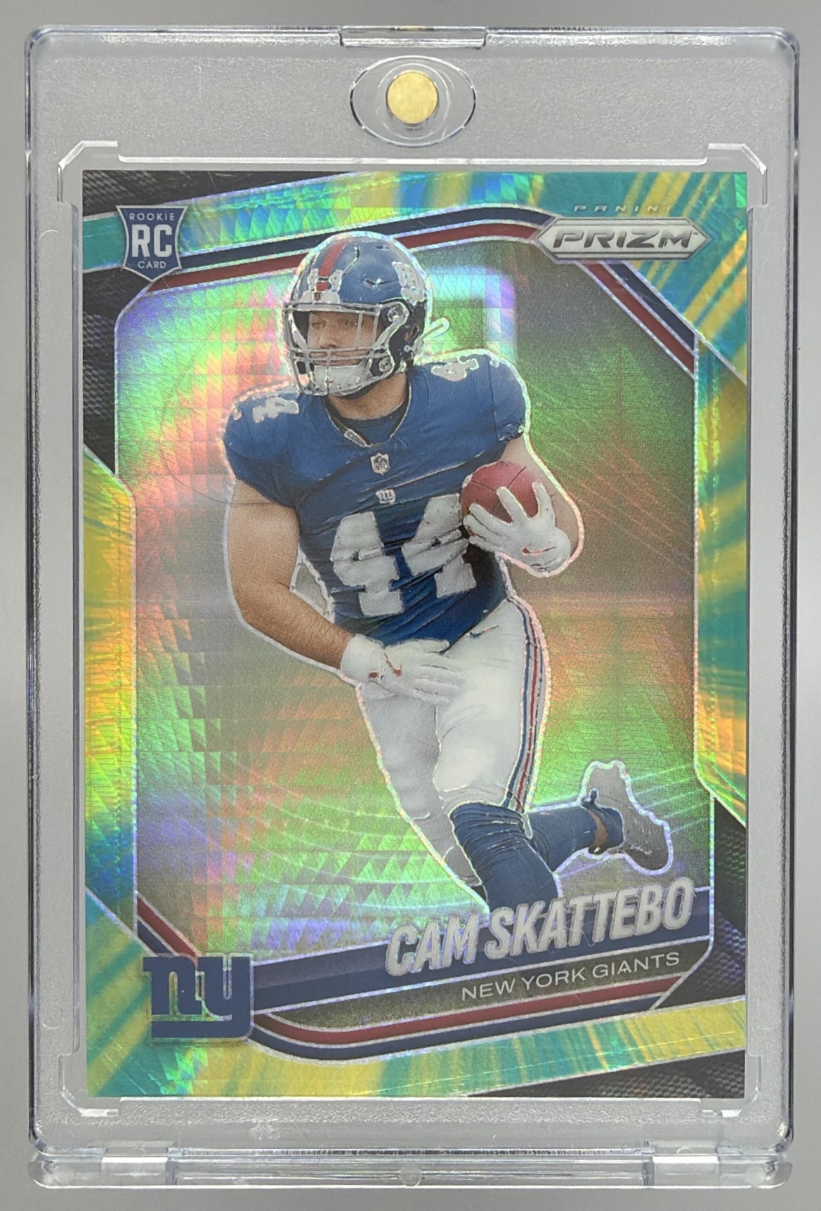 Card image for 2025 Panini Football Prizm Cam Skattebo Hyper /200 #363 RC New York Giants
