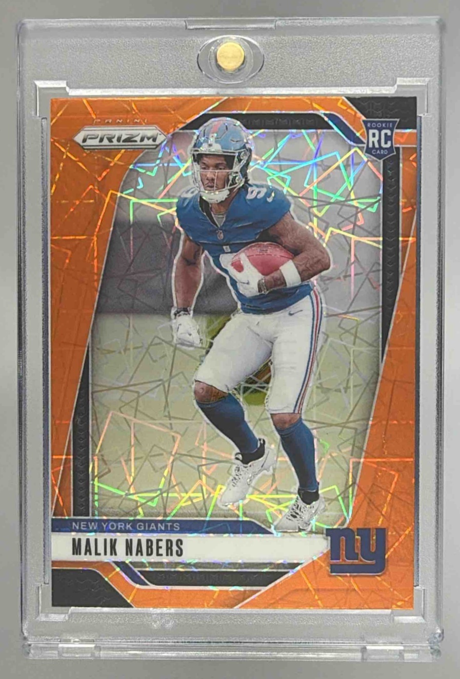 Card image for 2024 Panini Football Prizm Malik Nabers Lazer #370 RC New York Giants