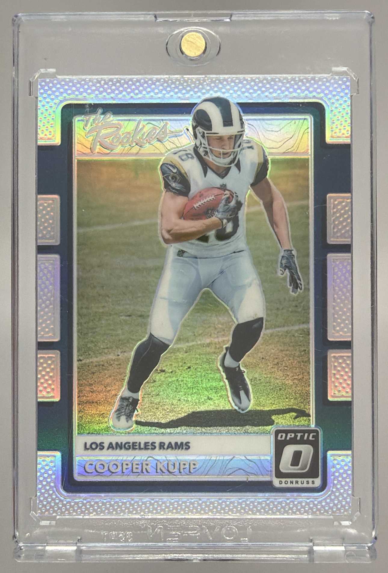 Card image for 2017 Panini Donruss Optic Cooper Kupp The Rookies Holo Prizm #18 RC Rams