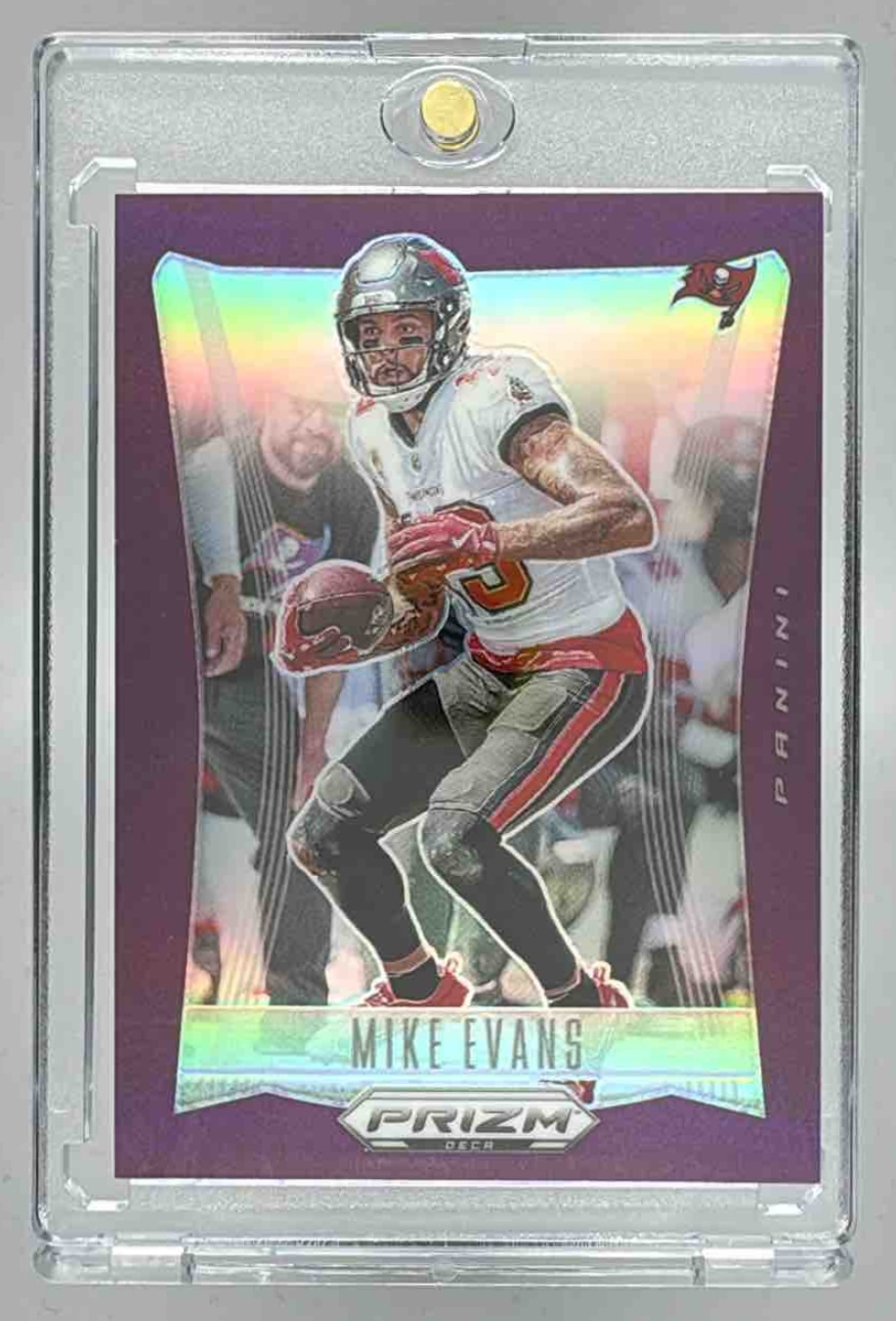 Card image for 2024 Panini Football Prizm Deca Mike Evans Purple /99 #273 Tampa Bay Buccaneers