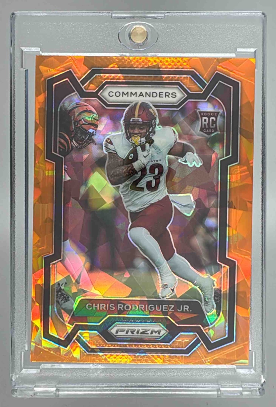 Card image for 2023 Panini Football Prizm Chris Rodriguez Jr. #398 RC Washington Commanders