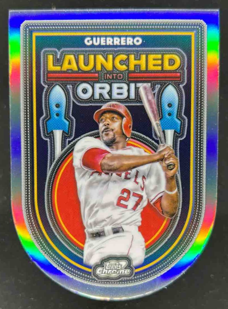 Card image for Vladimir Guerrero 2025 Topps Baseball Cosmic Chrome Launched Into Orbit