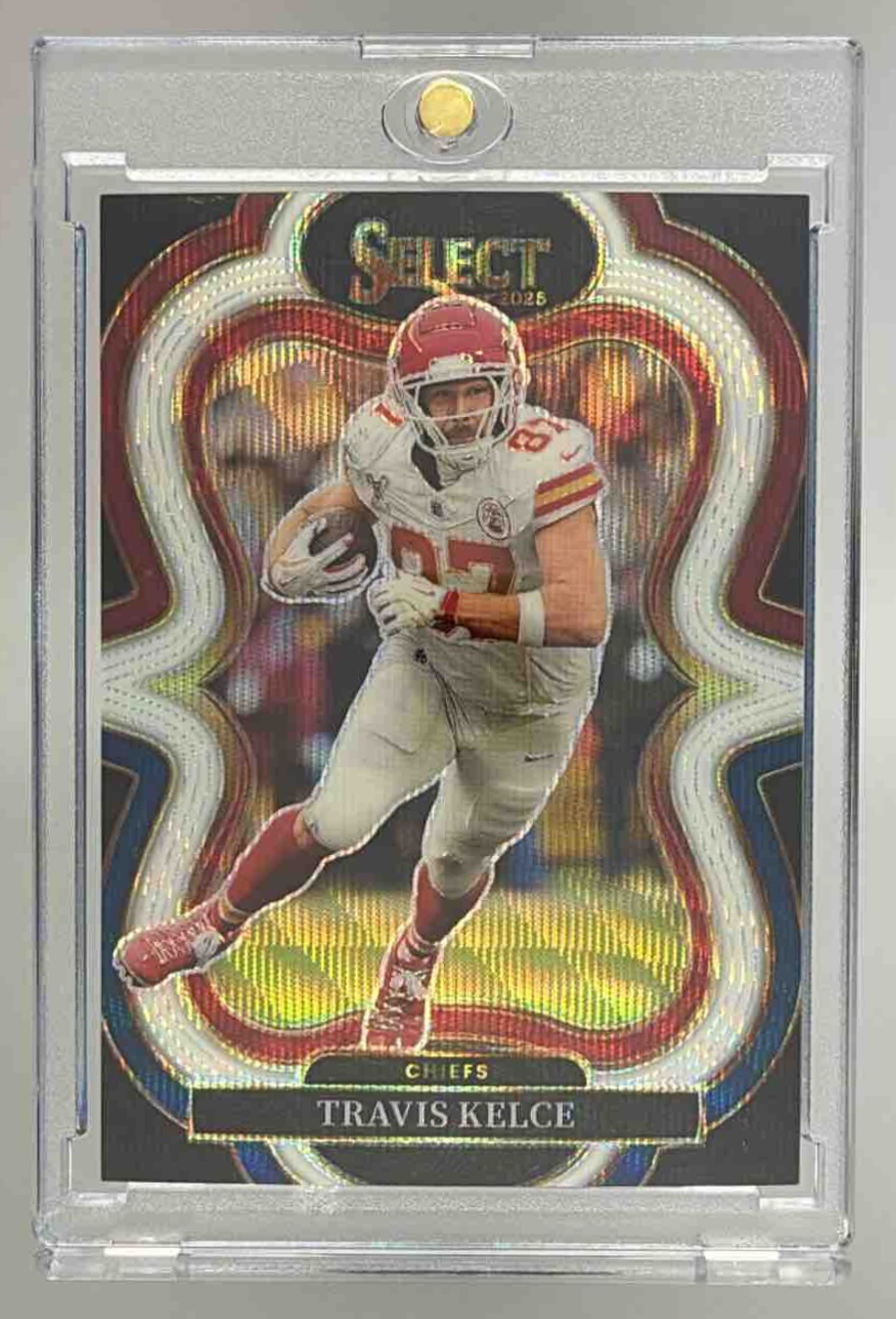 Card image for 2025 Panini Football Select Travis Kelce Suite Level #307 Kansas City Chiefs