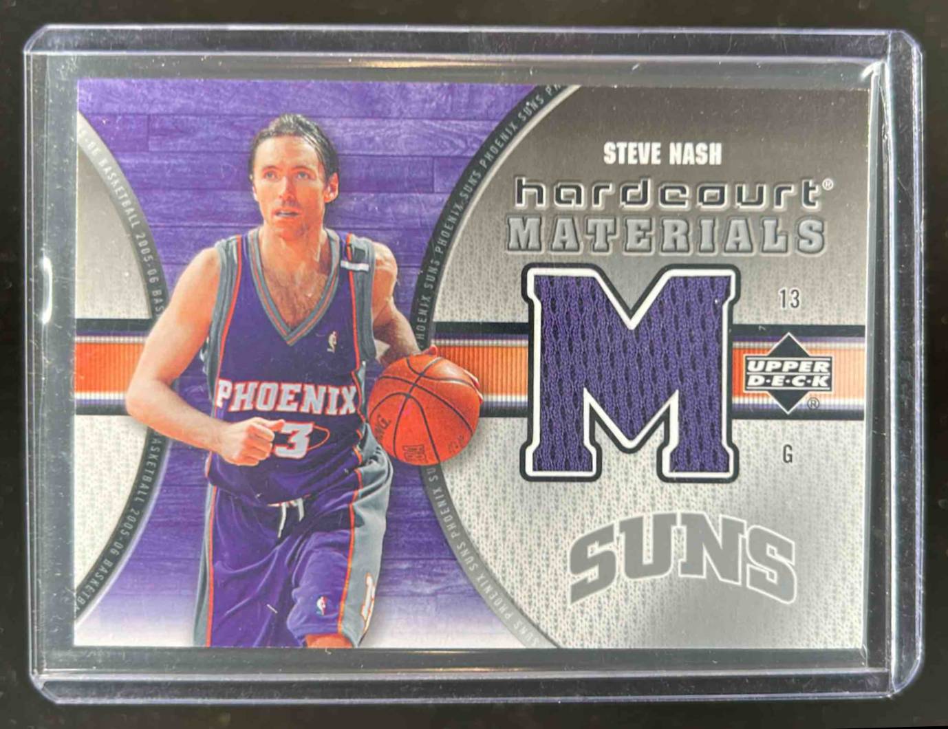 Card image for 2005-06 UPPER DECK HARDCOURT STEVE NASH MATERIALS #HM-SN PHOENIX SUNS