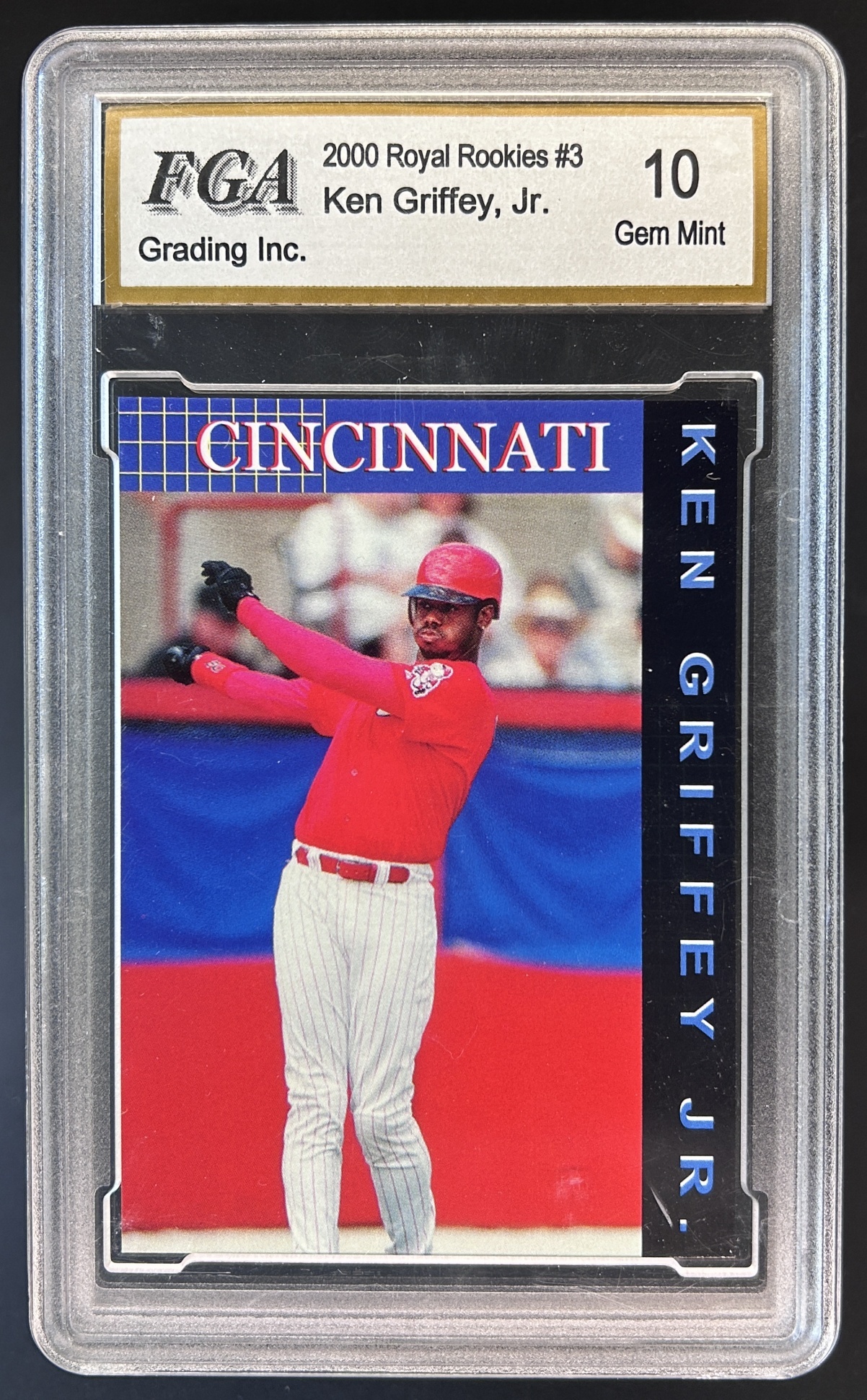 Card image for 2000 ROYAL ROOKIES #3 KEN GRIFFEY JR. FGA 10 GEM MINT REDS