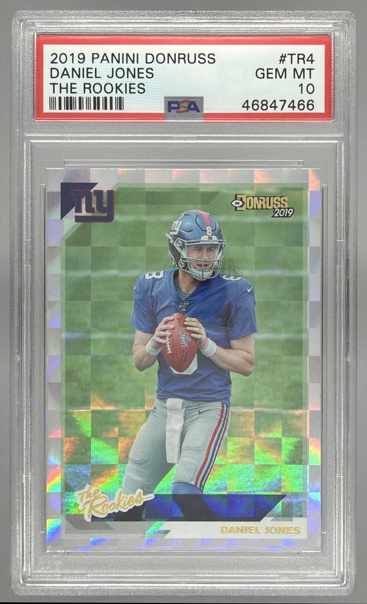 Card image for 2019 Panini Football Donruss Daniel Jones The Rookies #TR-4 RC New York Giants