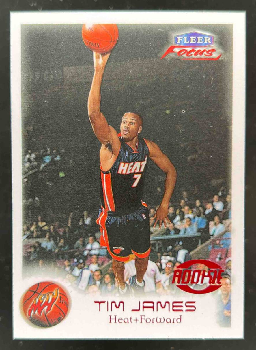 Card image for 1999-00 FLEER FOCUS TIM JAMES #113 1398/3999 RC ROOKIE MIAMI HEAT