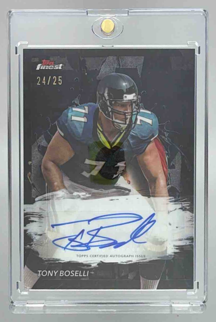 Card image for 2023 Panini National Treasures Tony Boselli Signatures Holo Silver /25 #SIG-TBI Auto Jaguars