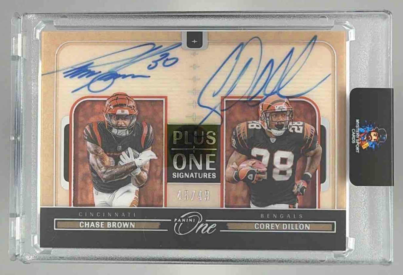 Card image for 2024 Panini One Chase Brown Wonderful Ones Auto Bronze /20 #373 Bengals