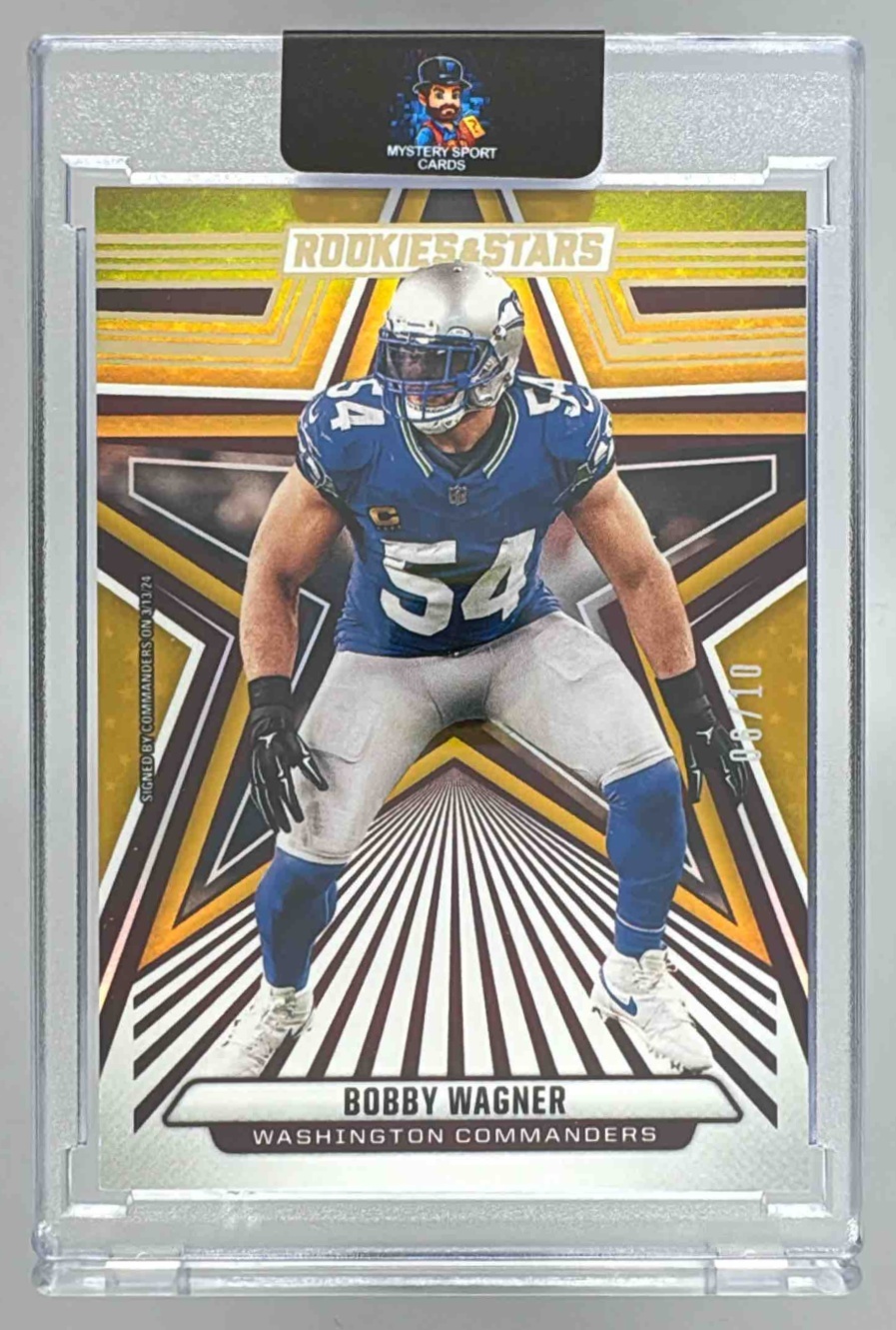 Card image for 2024 Panini Rookies & Stars Bobby Wagner Gold /10 #100 Commanders
