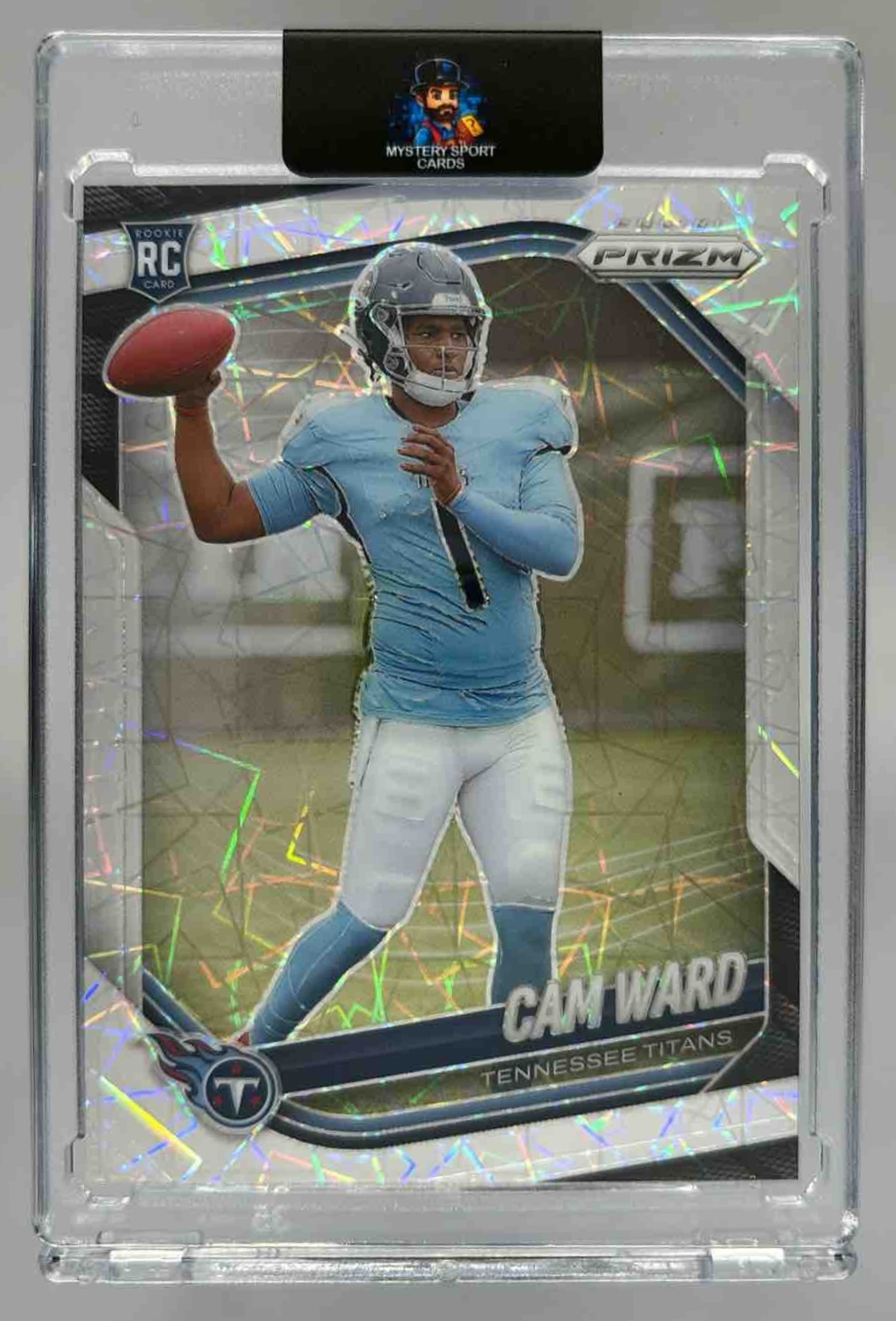 Card image for 2025 Panini Football Prizm Cam Ward Lazer #352 RC Tennessee Titans