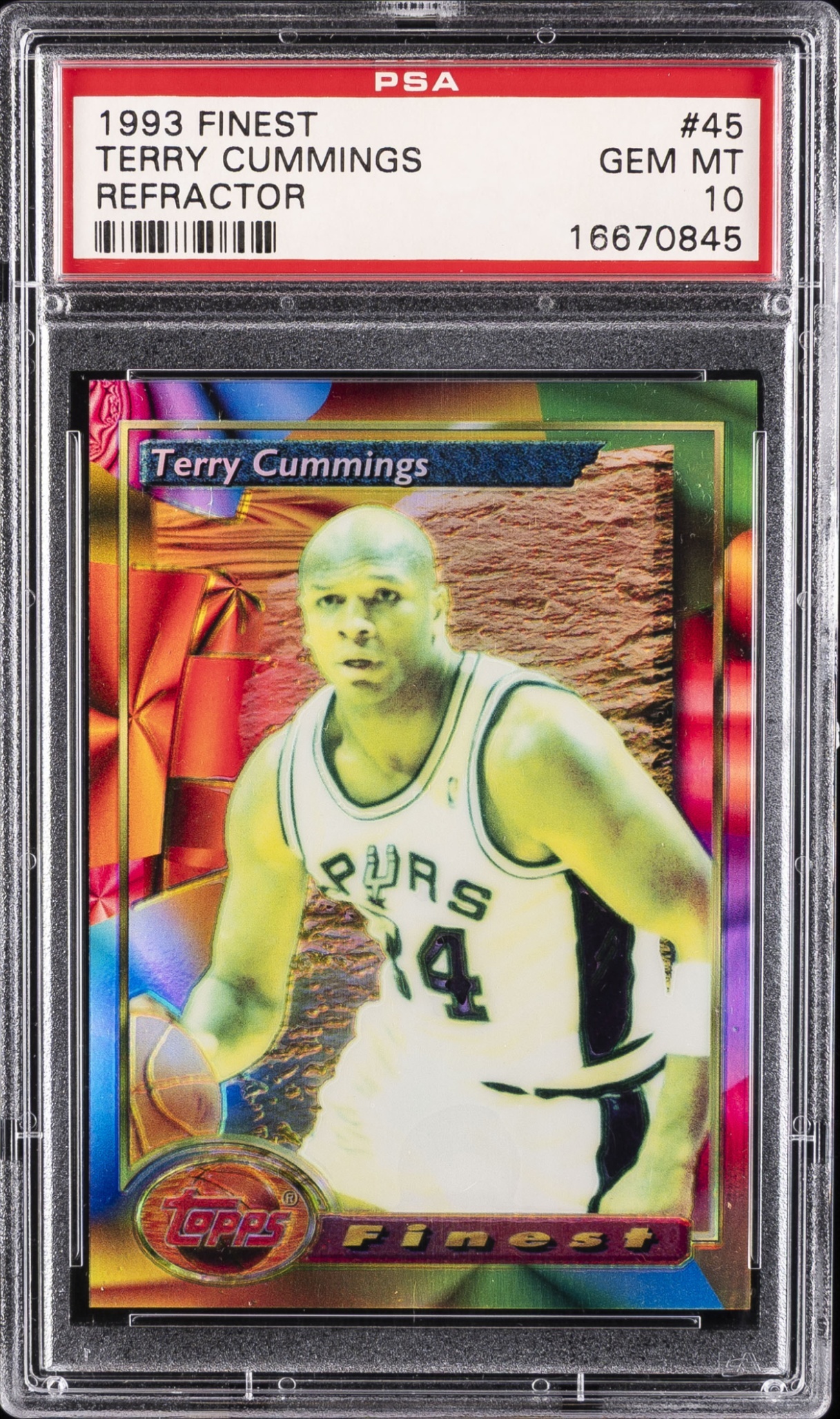 1993-94 Topps Basketball Finest Terry Cummings #45 San Antonio Spurs PSA 10