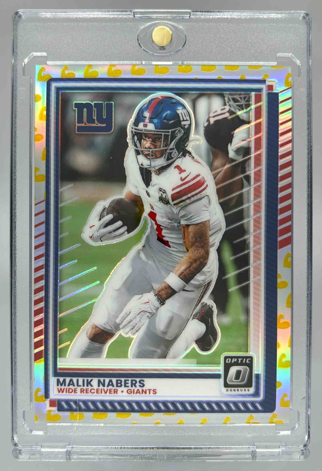 Card image for 2025 Panini Donruss Optic Malik Nabers Neon Green Prizm /199 #182 Giants