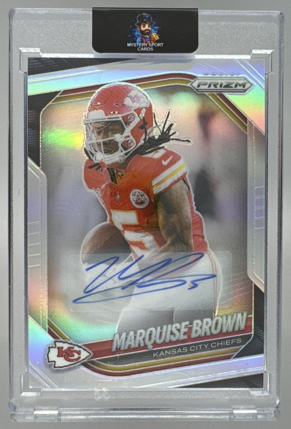 Card image for 2025 Panini Prizm Marquise Brown Choice Auto /100 #287 Chiefs