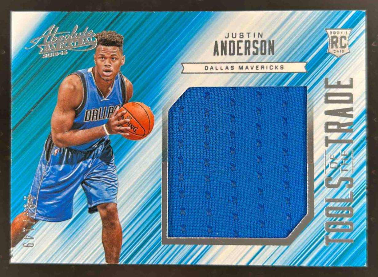 Card image for 2015-16 Panini Absolute Justin Anderson Tools of the Trade Rookie Materials Jumbo /149 #21 RC