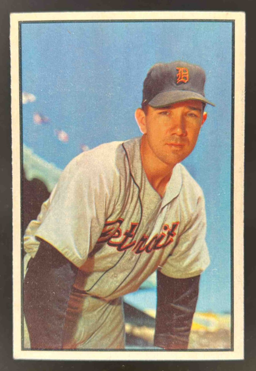 Card image for 1953 BOWMAN BASEBALL COLOR BILL WIGHT #100 DETROIT TIGERS