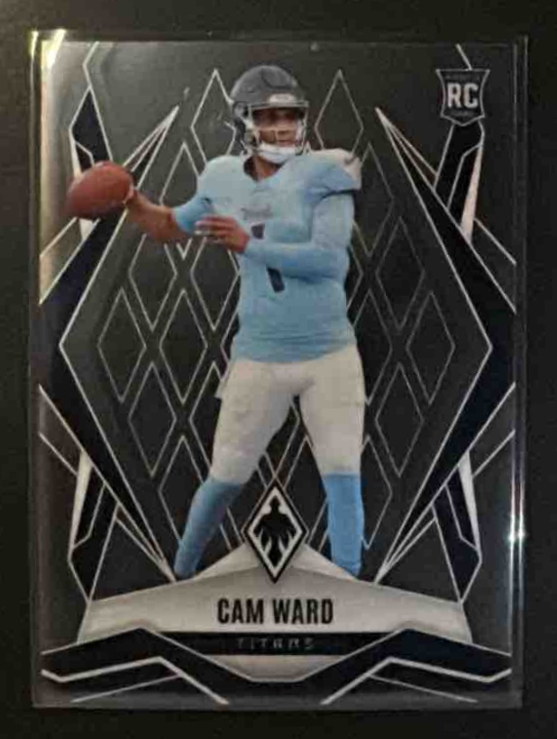 Card image for 2025 Panini Phoenix Cam Ward #194 RC Titans