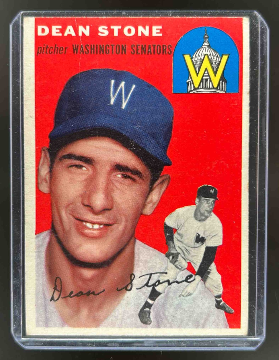 Card image for 1954 TOPPS BASEBALL DEAN STONE #114 RC