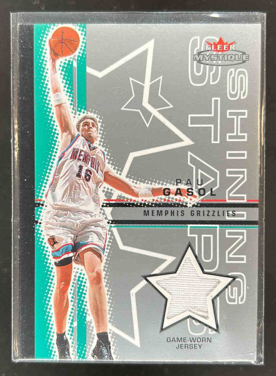 Card image for 2003-04 FLEER MYSTIQUE PAU GASOL SHINING STARS JERSEYS /350 #SSP-PG
