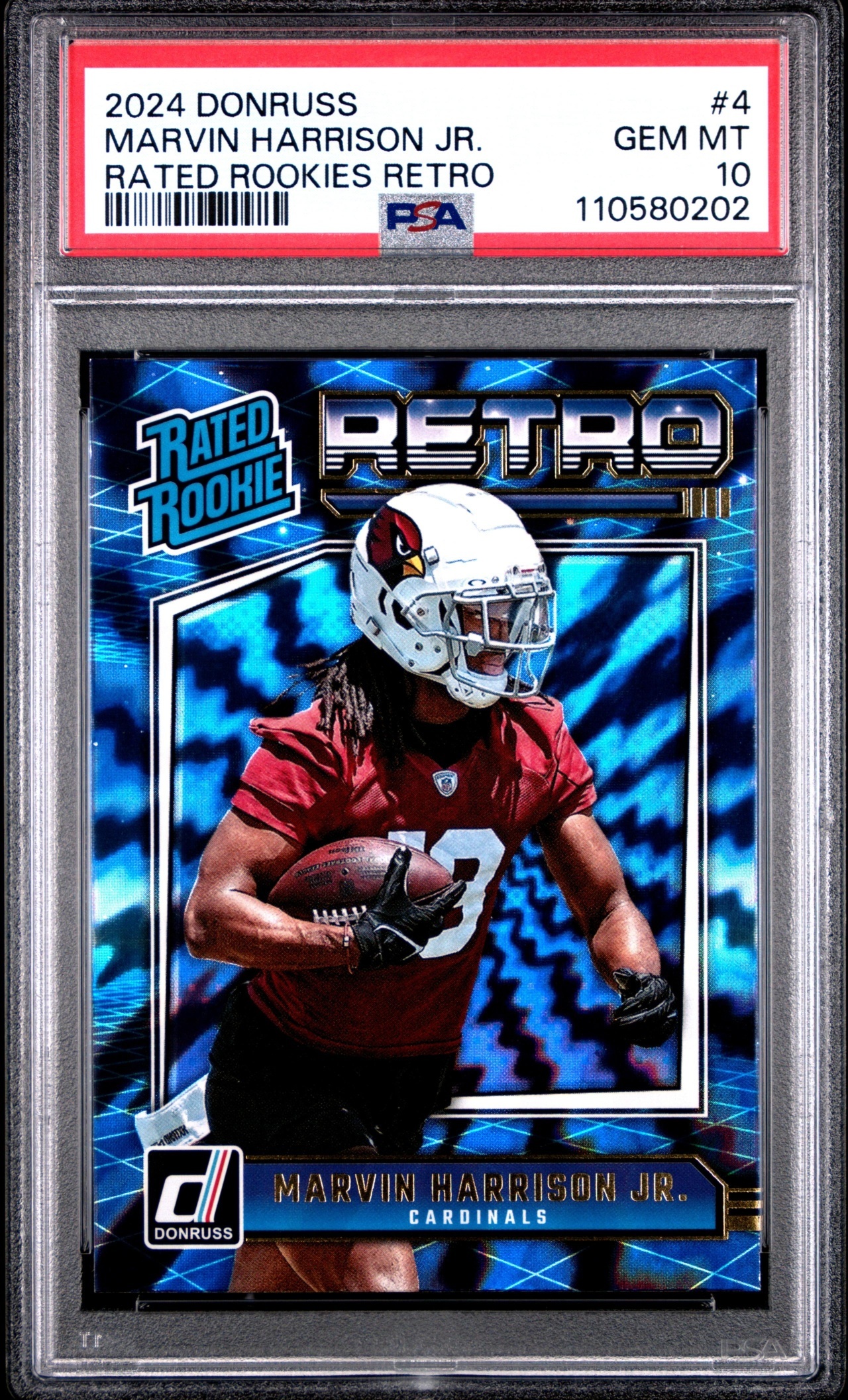 Card image for 2024 Panini Donruss Marvin Harrison Jr. Retro Rated Rookie #4 Cardinals