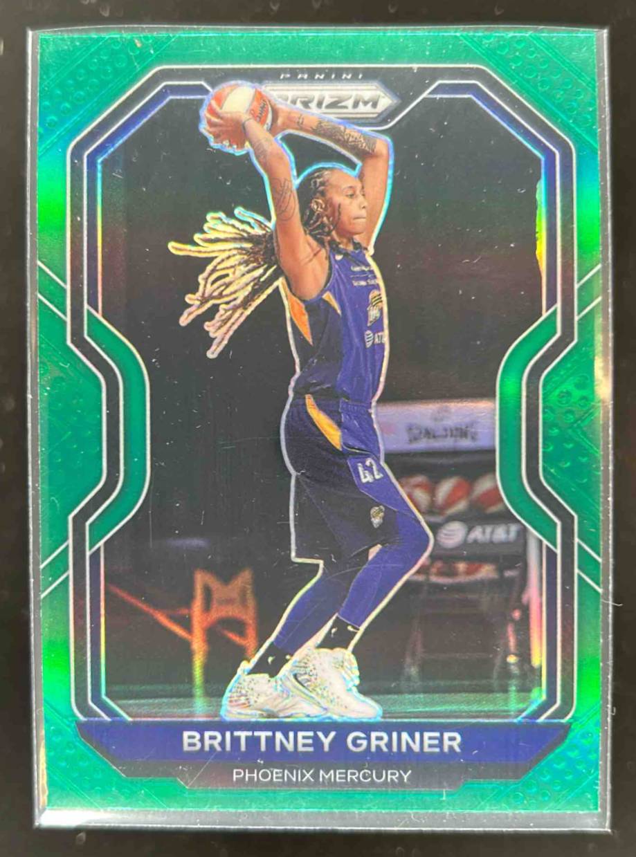 Card image for 2021-22 PANINI PRIZM WNBA BRITTNEY GRINER PRIZMS GREEN #31 PHOENIX MERCURY