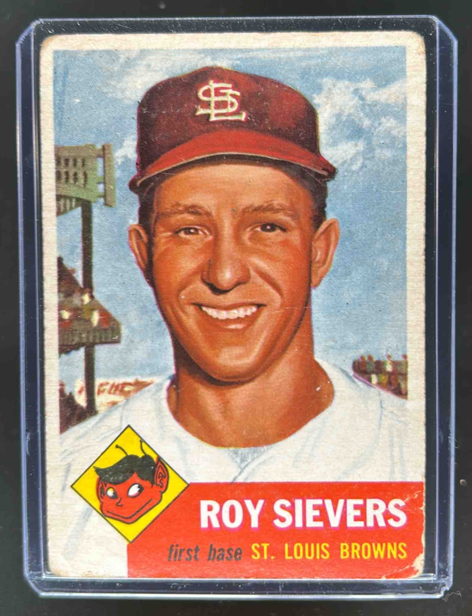 Card image for 1953 TOPPS BASEBALL ROY SIEVERS #67