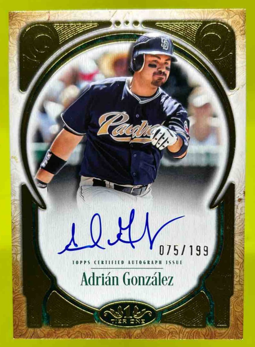 Card image for Adrian Gonzalez 2026 Topps Tier One Prime Performers Auto /199