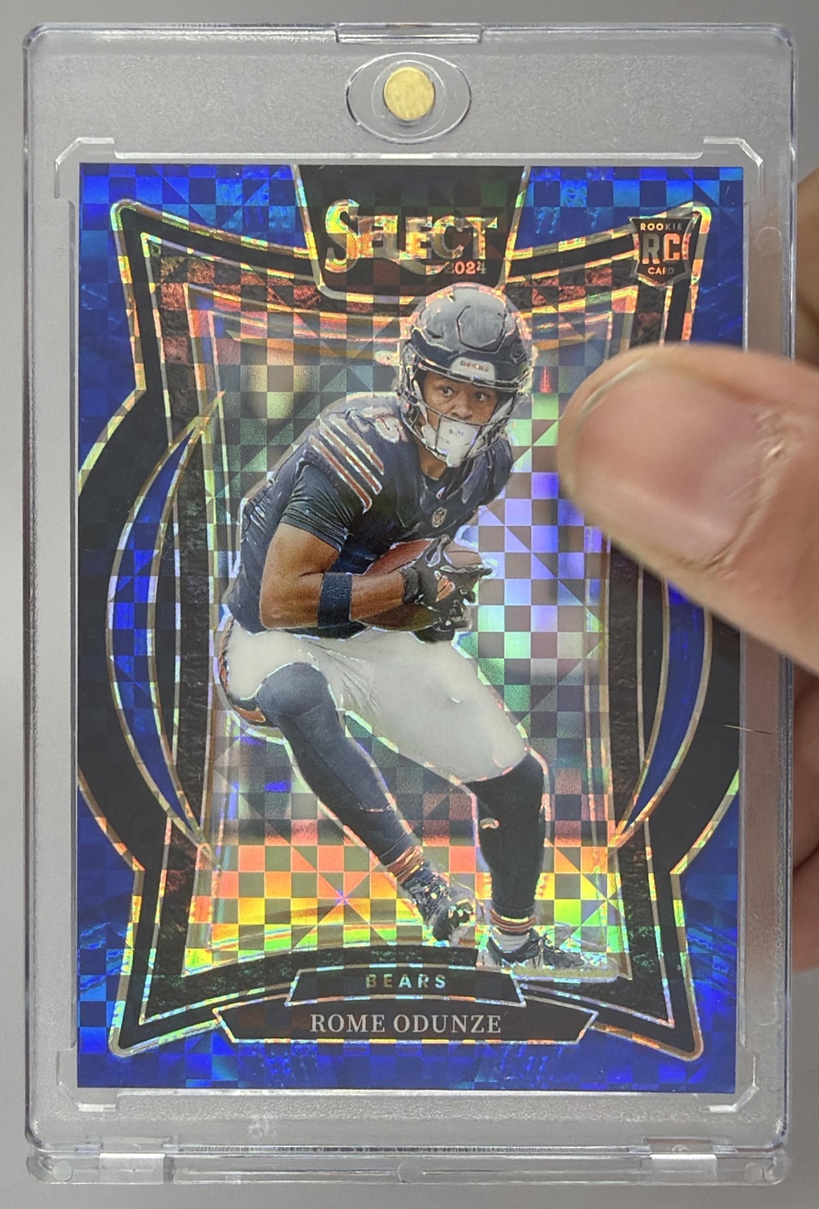 Card image for 2024 Panini Select Rome Odunze Concourse Tri-Color Prizm /299 #3 RC Bears