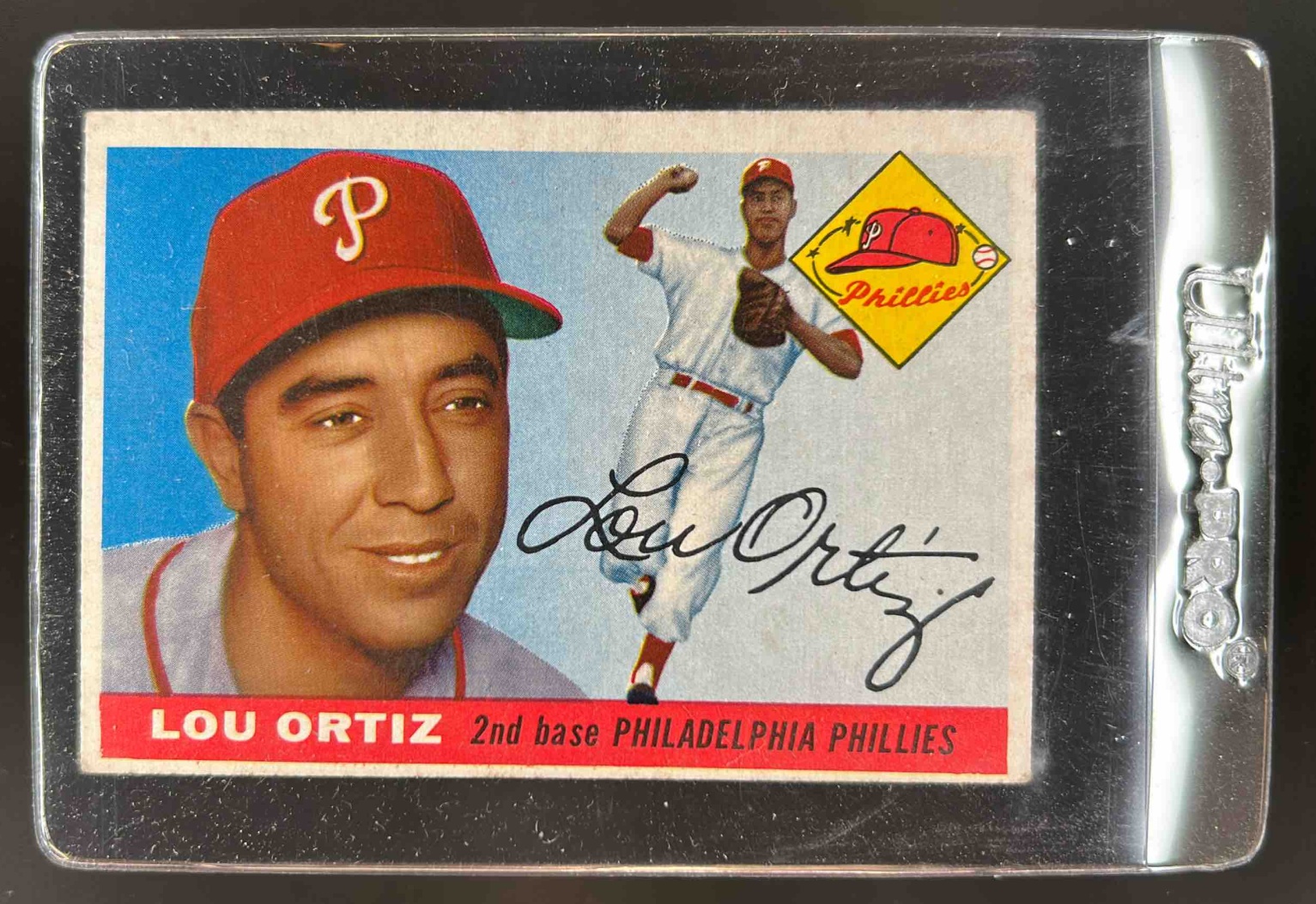 Card image for 1955 TOPPS BASEBALL LOU ORTIZ #114 RC PHILADELPHIA PHILLIES