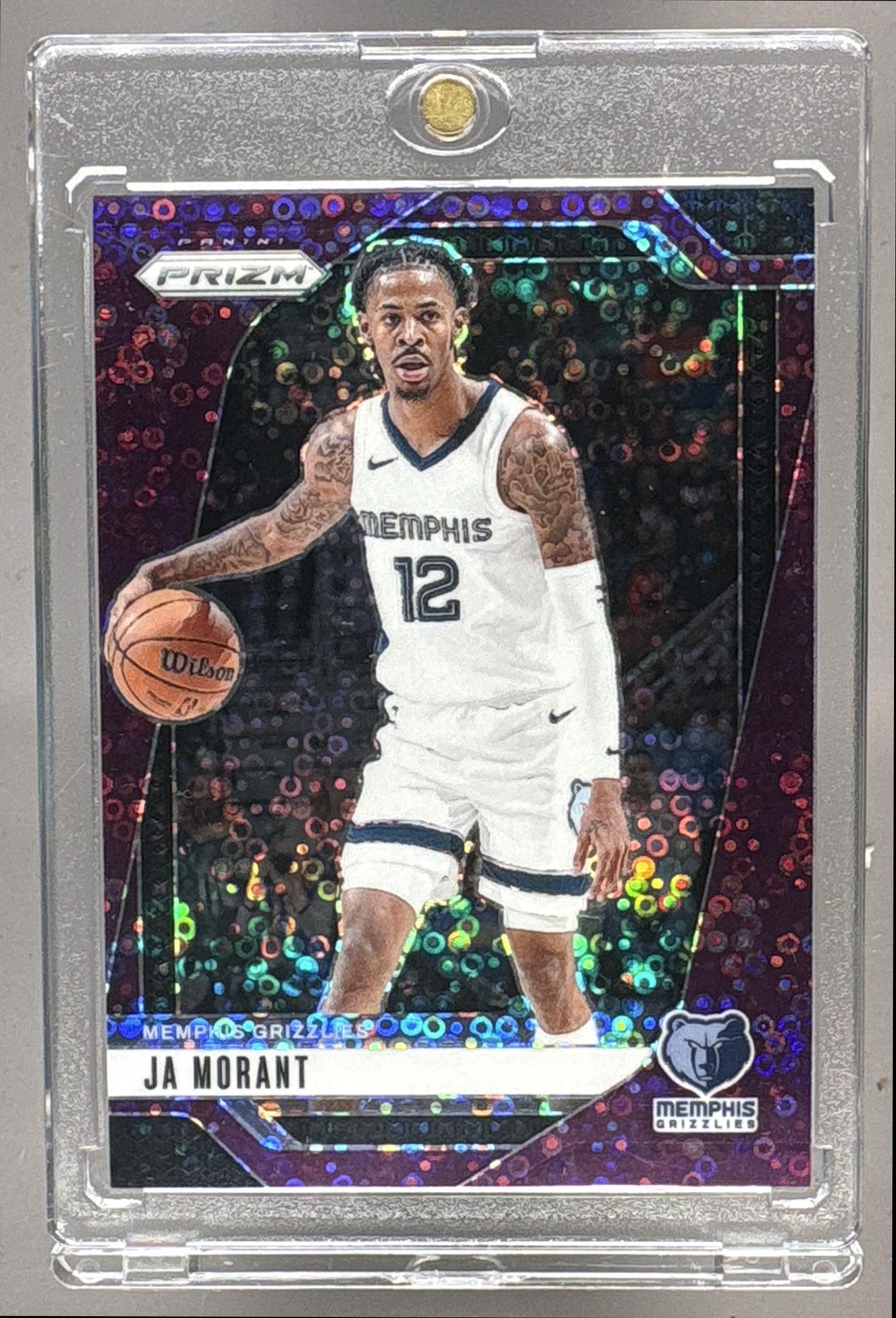 2024-25 PANINI PRIZM JA MORANT #64 FAST BREAK PURPLE 29/75 GRIZZLIES