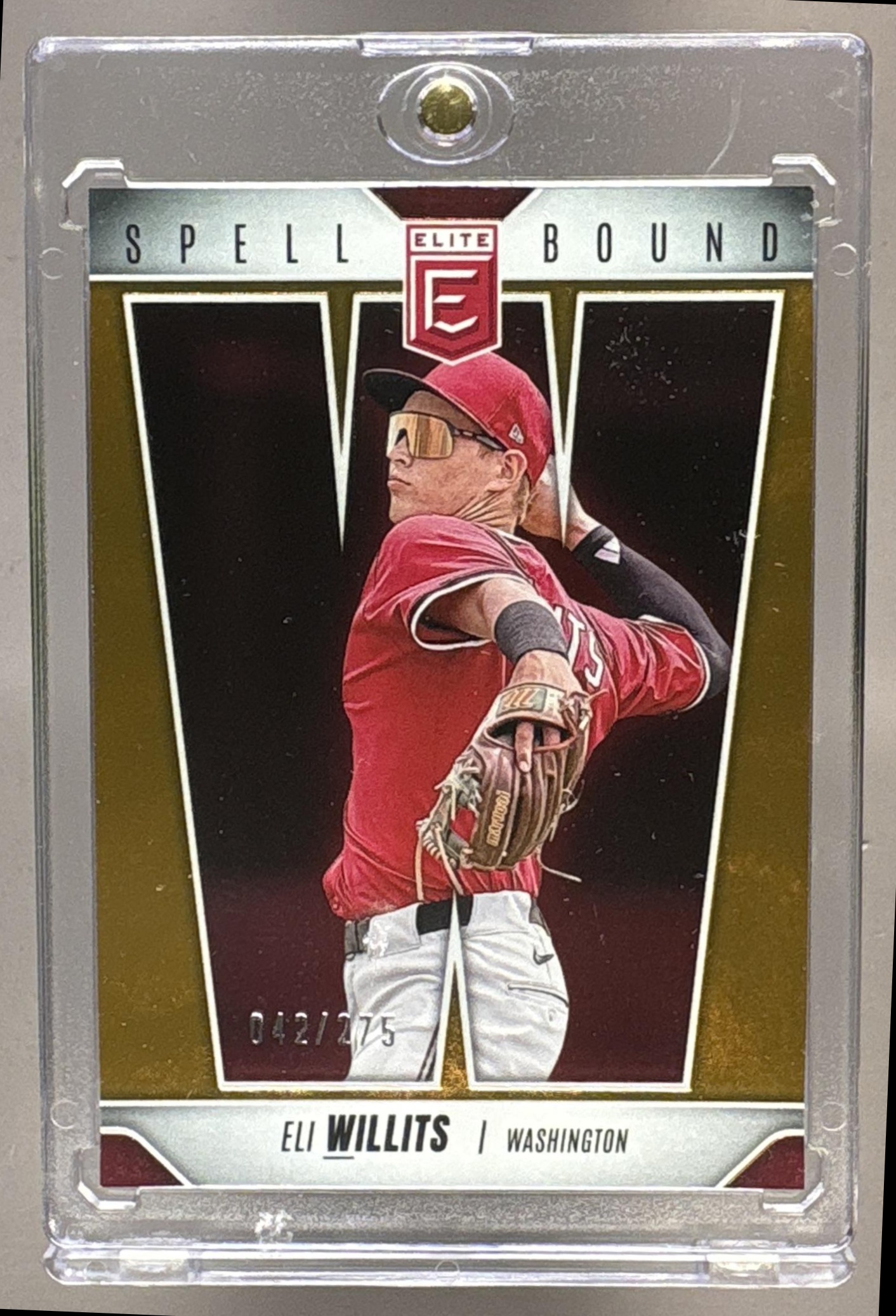 2026 PANINI DONRUSS ELITE ELI WILLITS #19 SPELLBOUND ORANGE 42/275 RC NATIONALS