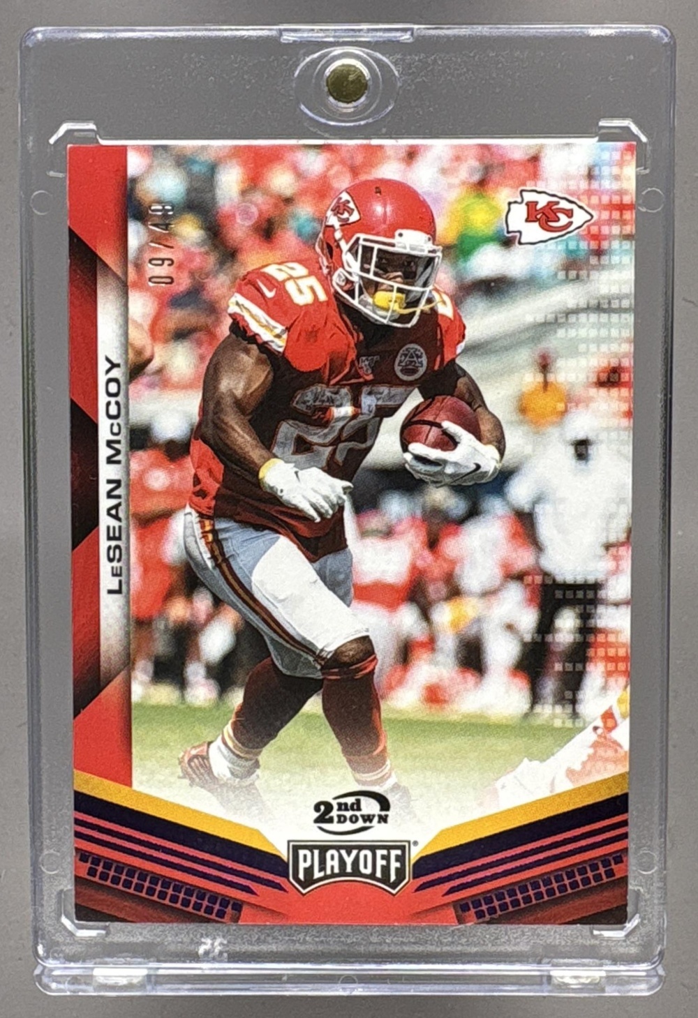 2019 PANINI PLAYOFF LESEAN MCCOY #15 2ND DOWN /49 CHIEFS