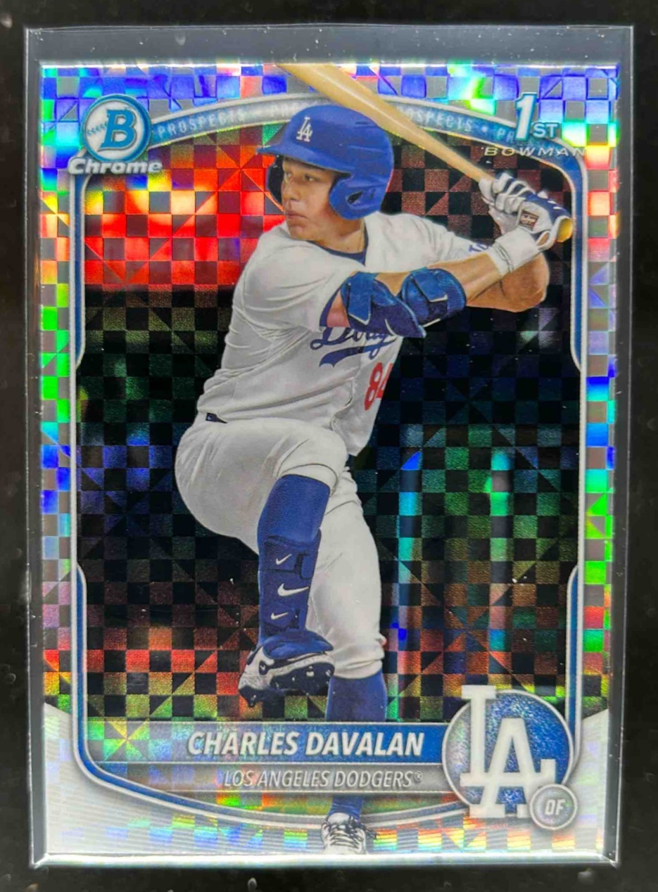 Card image for Charles Davalan 2025 Bowman Draft Chrome X-Fractor