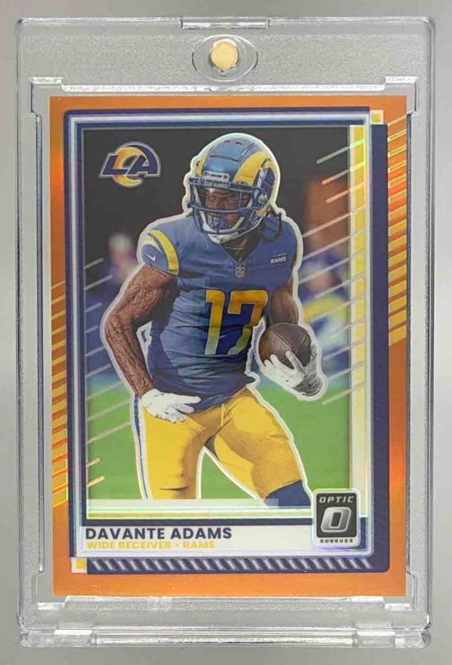 Card image for 2025 Panini Donruss Optic Davante Adams Orange Prizm /299 #64 Rams