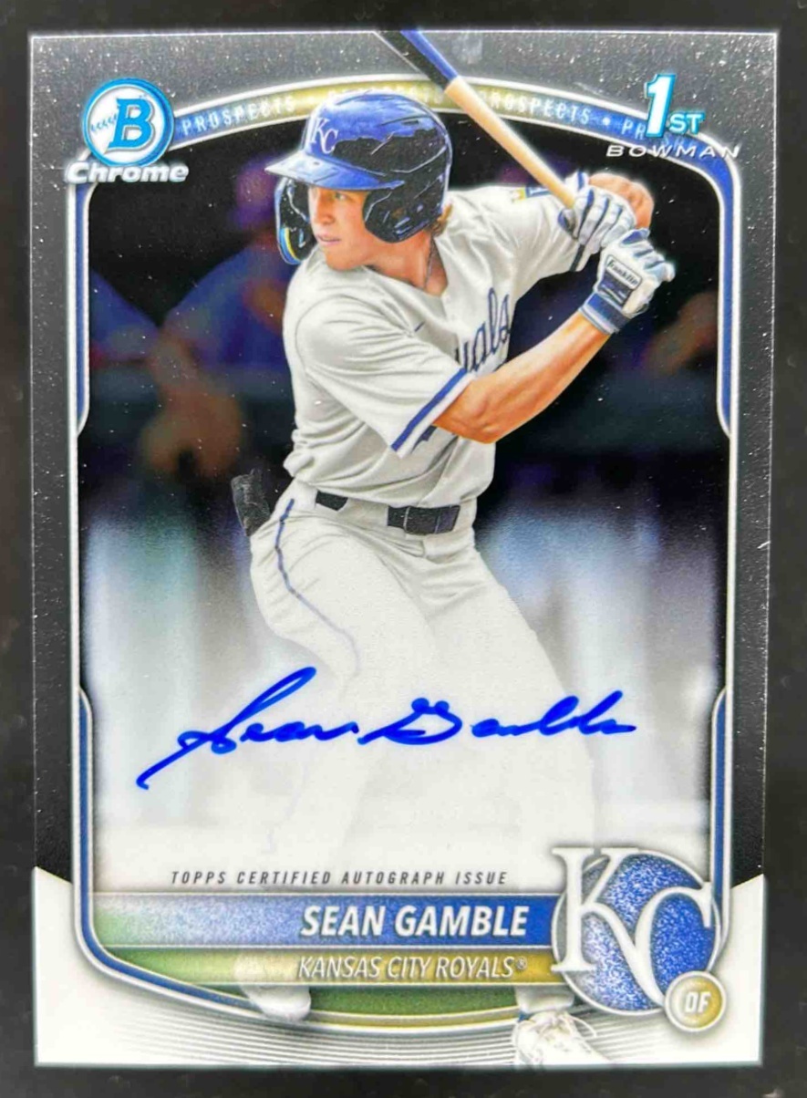 Card image for Sean Gamble 2025 Bowman Draft Chrome Prospect Auto