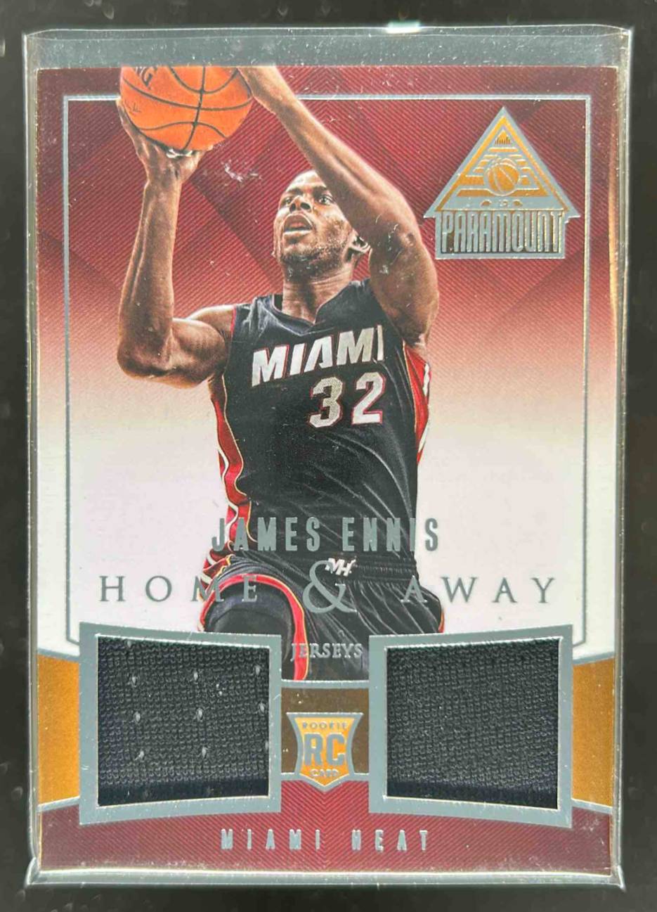 Card image for 2014-15 Panini Paramount James Ennis Rookies Home and Away Jerseys /40 #23 RC