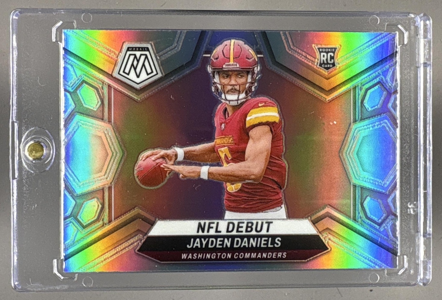2024 PANINI MOSAIC JAYDEN DANIELS #272 SILVER PRIZM RC NFL DEBUT COMMANDERS