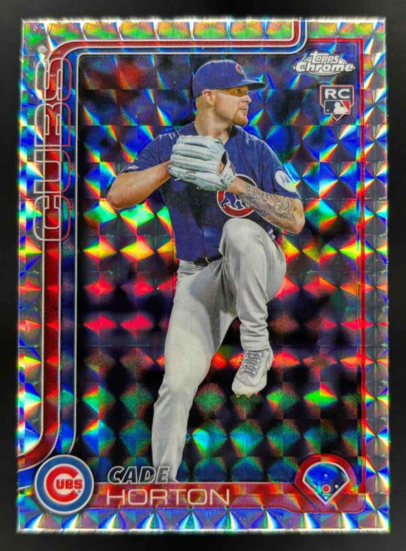 Card image for 2025 Topps Chrome Update Cade Horton Geometric Refractor #USC63 RC Cubs