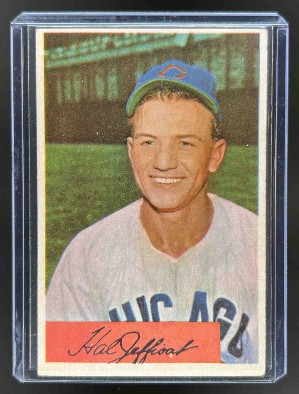 Card image for 1954 BOWMAN BASEBALL HAL JEFFCOAT #205 CHICAGO CUBS