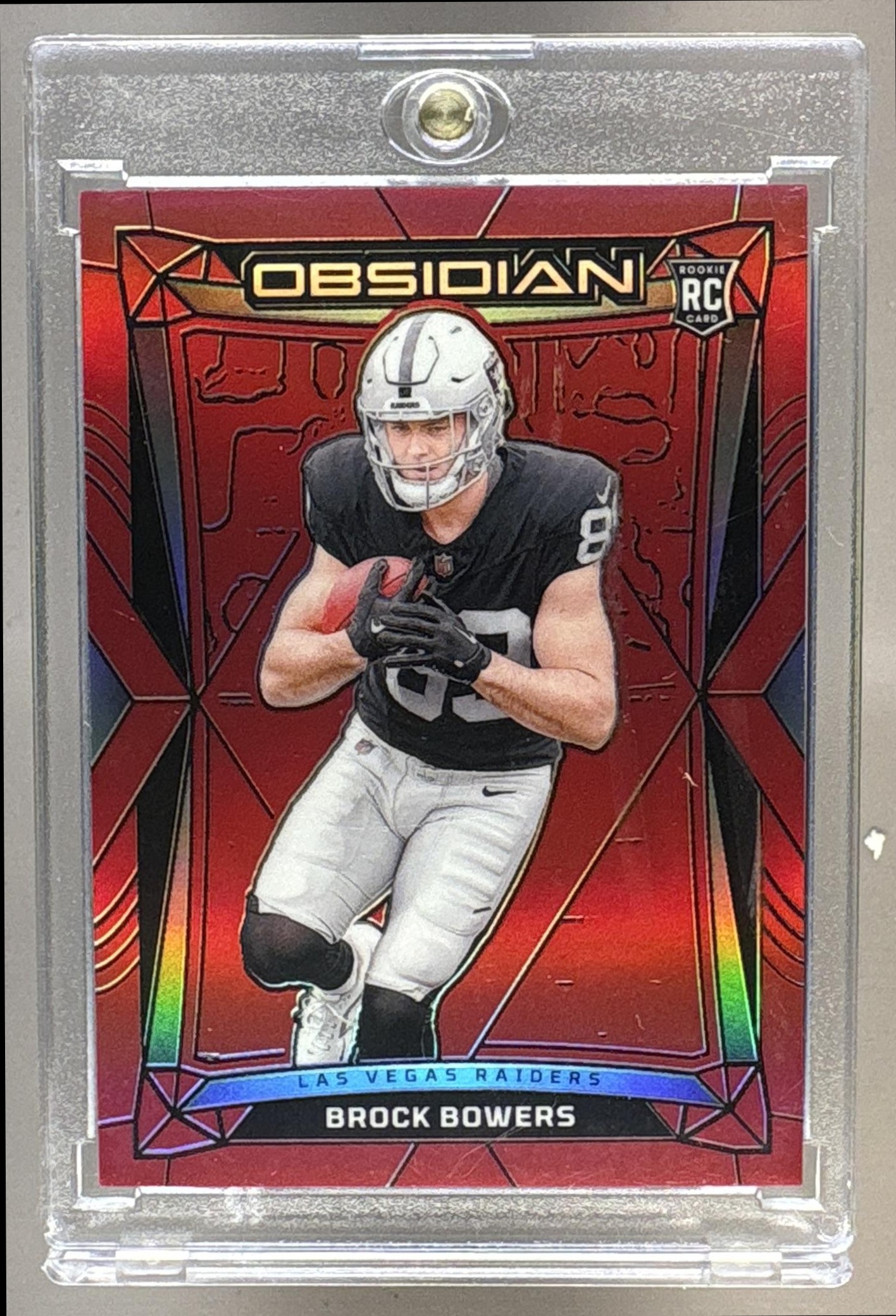 2024 PANINI OBSIDIAN BROCK BOWERS #101 RED 49/49 RC RAIDERS