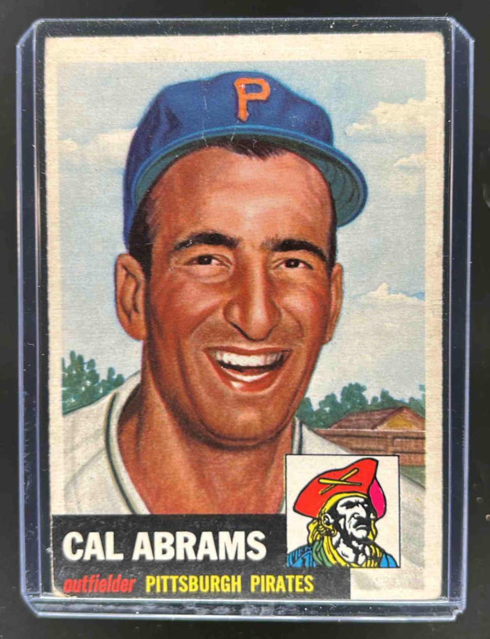 Card image for 1953 TOPPS BASEBALL CAL ABRAMS #98B PITTSBURGH PIRATES