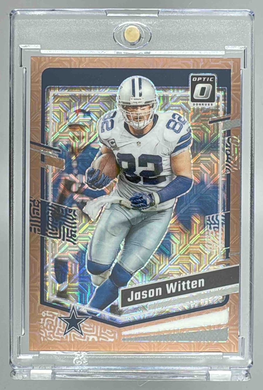 Card image for 2023 Panini Donruss Optic Jason Witten Bronze Mojo Prizm /35 #49 Cowboys