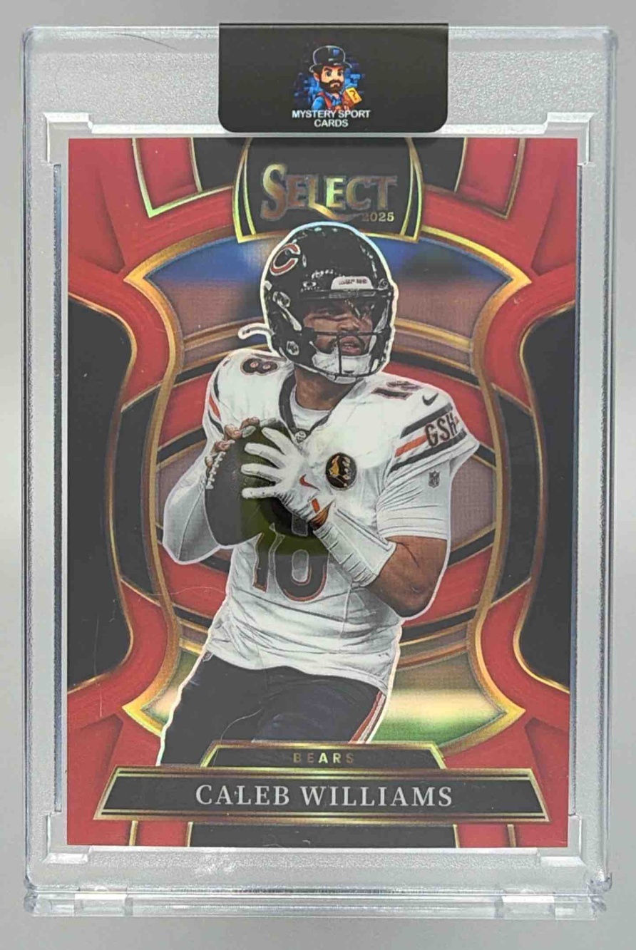 Card image for 2025 Panini Select Caleb Williams Concourse Red Prizm /99 #73 Bears