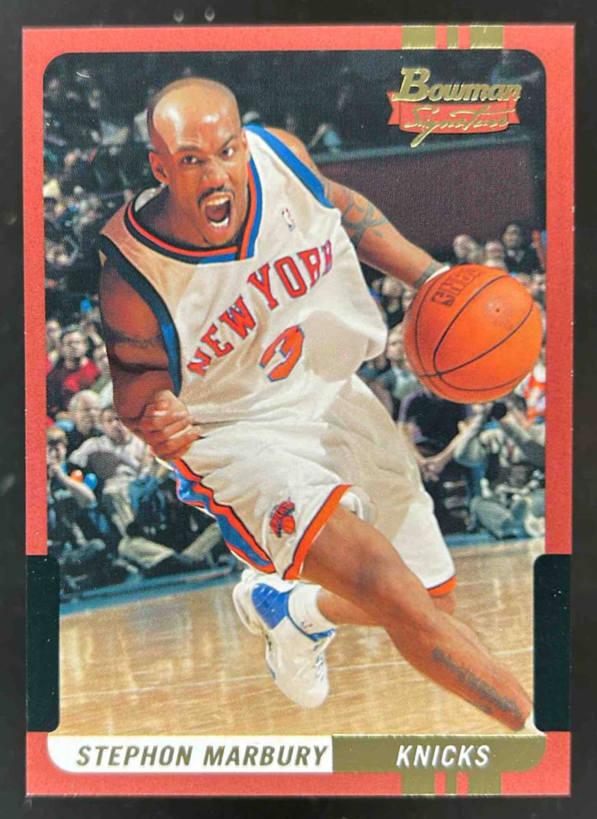 Card image for 2004-05 BOWMAN SIGNATURE STEPHON MARBURY #9 NEW YORK KNICKS