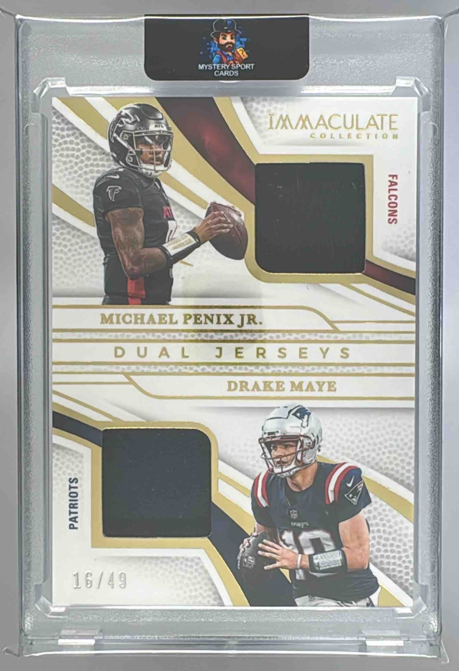 Card image for 2025 Panini Immaculate Collection Drake Maye Remarkable Jerseys /49 #26 MEM Patriots