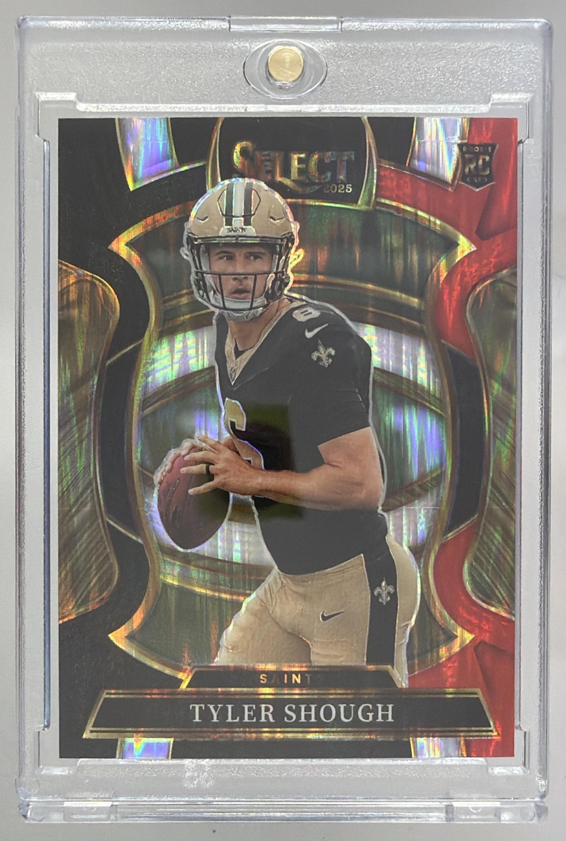 Card image for 2025 Panini Football Select Tyler Shough Concourse #41 RC New Orleans Saints