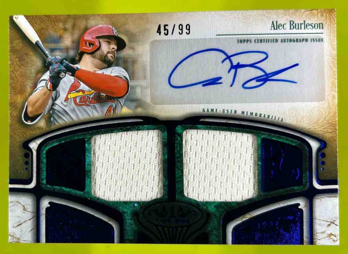 Card image for Alec Burleson 2026 Topps Tier One Auto Relic Dual /99