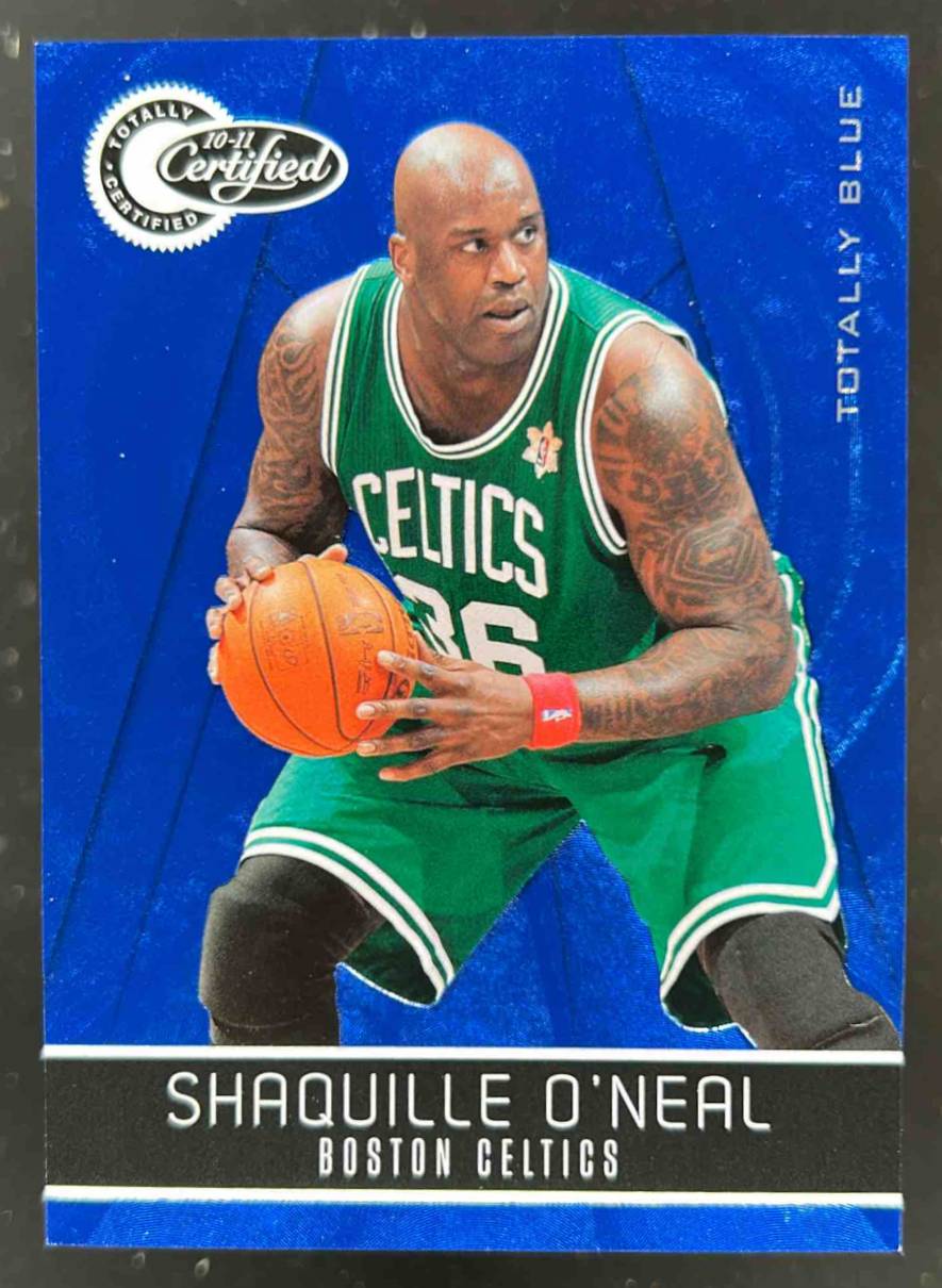 Card image for 2010-11 PANINI TOTALLY CERTIFIED SHAQUILLE O'NEAL BLUE /299 #26 BOSTON CELTICS