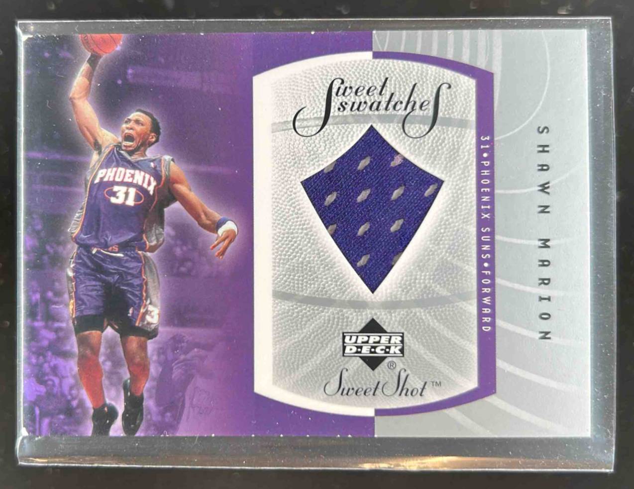 Card image for 2002-03 UPPER DECK SWEET SHOT SHAWN MARION SWATCHES #SM-S PHOENIX SUNS