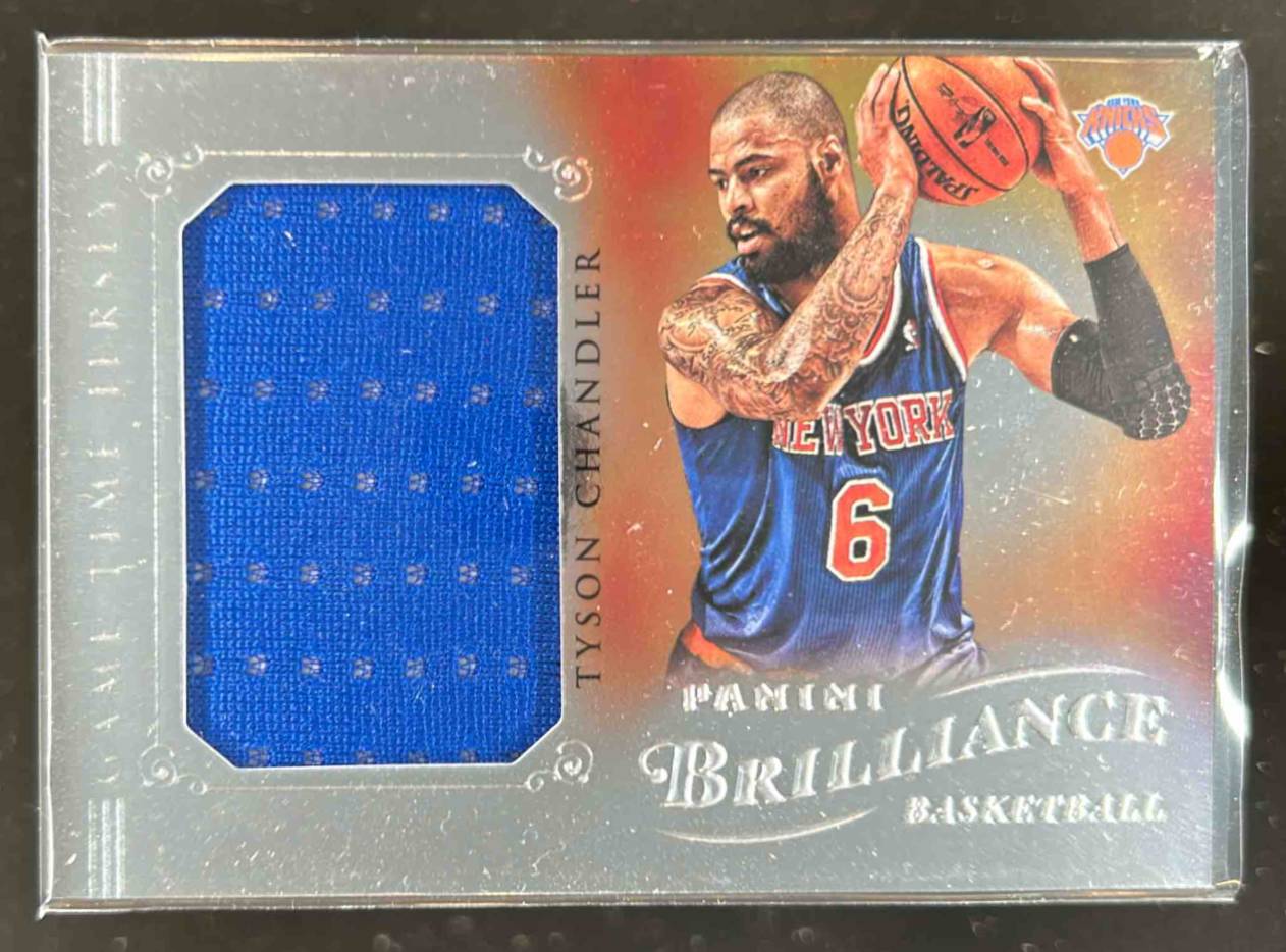 Card image for 2012-13 PANINI BRILLIANCE TYSON CHANDLER GAME TIME JERSEYS #35 NEW YORK KNICKS